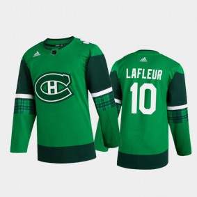 Montreal Canadiens Guy Lafleur #10 2020 St. Patrick's Day Authentic Player Jersey Green