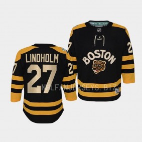 Boston Bruins Hampus Lindholm 2023 Winter Classic Black #27 Youth Jersey