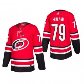 Men's Carolina Hurricanes Micheal Ferland #79 Home Red Authentic Player Cheap Jersey