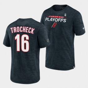 Vincent Trocheck Carolina Hurricanes 2022 Stanley Cup Playoffs Authentic Pro Charcoal T-Shirt
