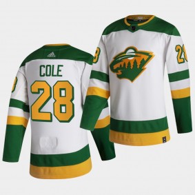 Minnesota Wild 2021 Reverse Retro Ian Cole White Special Edition Jersey