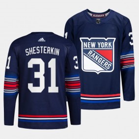 Igor Shesterkin New York Rangers 2023-24 Alternate Navy #31 Authentic Third Jersey Men's