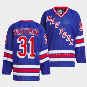 Igor Shesterkin New York Rangers Team Classics Royal #31 Jersey 1979 Hockey