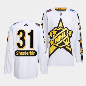 New York Rangers drew house Igor Shesterkin #31 White Jersey 2024 NHL All-Star Game