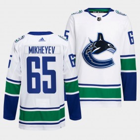 Vancouver Canucks 2022 Primegreen Authentic Ilya Mikheyev #65 White Jersey Away
