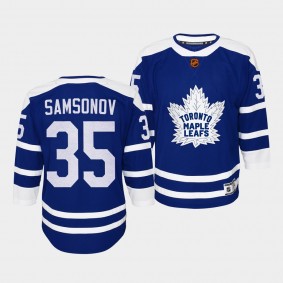 Youth Ilya Samsonov Maple Leafs Blue Special Edition 2.0 Jersey