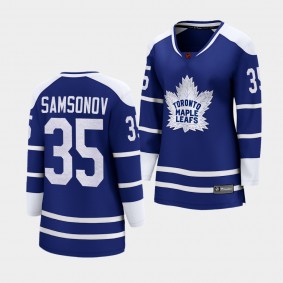 Maple Leafs Ilya Samsonov 2022 Special Edition 2.0 Blue Jersey Women