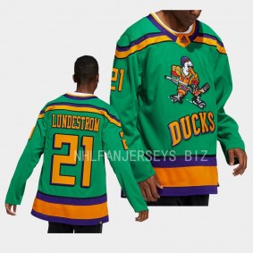 Mighty Ducks Isac Lundestrom Anaheim Ducks Green #21 Authentic Jersey