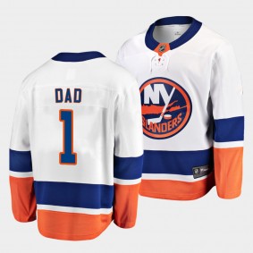 Greatest Dad New York Islanders White Jersey 2022 Fathers Day Gift