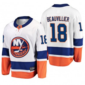 Men's New York Islanders Anthony Beauvillier #18 Away White Breakaway Player Cheap Jersey