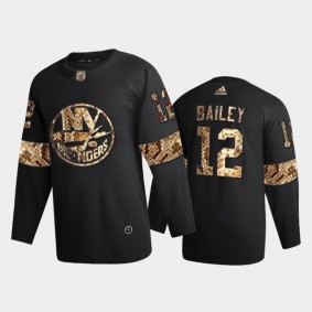 New York Islanders Josh Bailey #12 Python Skin Black 2021 Exclusive Edition Jersey