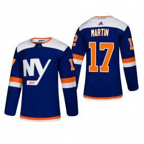 Men's New York Islanders Matt Martin #17 2018-19 Alternate Reasonable Authentic Jersey - Blue