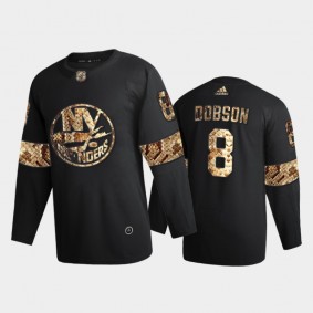 New York Islanders Noah Dobson #8 Python Skin Black 2021 Exclusive Edition Jersey