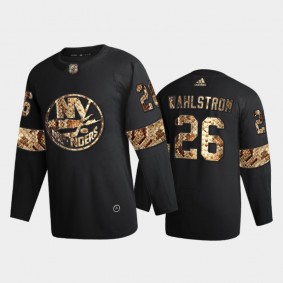New York Islanders Oliver Wahlstrom #26 Python Skin Black 2021 Exclusive Edition Jersey