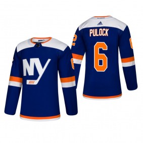 Men's New York Islanders Ryan Pulock #6 2018-19 Alternate Reasonable Authentic Jersey - Blue