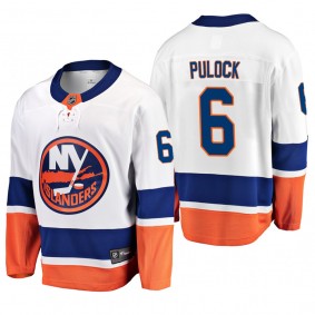 Men's New York Islanders Ryan Pulock #6 Away White Breakaway Player Cheap Jersey