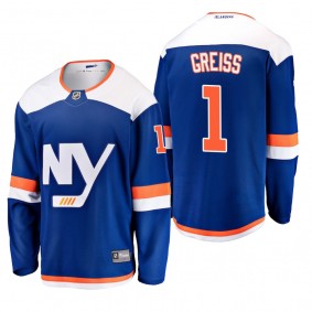 Men's New York Islanders Thomas Greiss #1 2018-19 Alternate Reasonable Breakaway Jersey - Blue