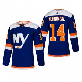 Men's New York Islanders Tom Kuhnhackl #14 2018-19 Alternate Reasonable Authentic Jersey - Blue