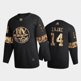 New York Islanders Travis Zajac #14 Python Skin Black 2021 Exclusive Edition Jersey
