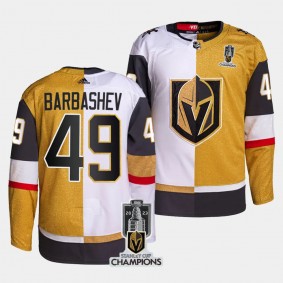 2023 Stanley Cup Champions Ivan Barbashev Vegas Golden Knights White Gold #49 Split Jersey