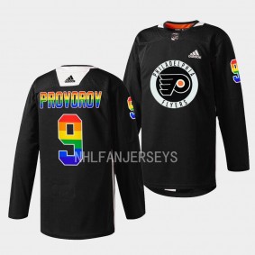 Ivan Provorov #9 Philadelphia Flyers 2023 Pride Fueled By Philly Black Jersey