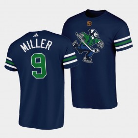 J.T. Miller #9 Vancouver Canucks Reverse Retro Johnny Canuck Navy T-Shirt