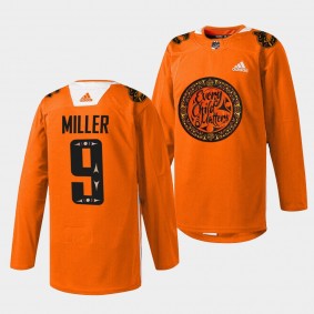 Vancouver Canucks J.T. Miller 2022 National Day for Truth and Reconciliation #9 Orange Jersey Warmup