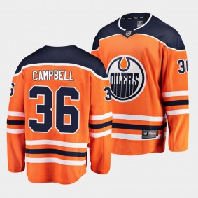 Jack Campbell Edmonton Oilers Home Orange Breakaway Player Jersey Men