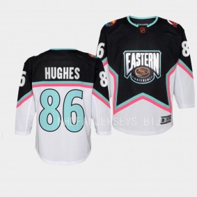 New Jersey Devils #86 Jack Hughes 2023 NHL All-Star Eastern Conference Premier Black Youth Jersey