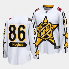 2024 NHL All-Star Game Jack Hughes Jersey New Jersey Devils White #86 Breakaway Men's