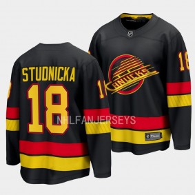 Vancouver Canucks Jack Studnicka 2023-24 Alternate Black Breakaway Player Jersey Men's