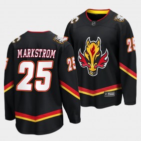Calgary Flames #25 Jacob Markstrom Alternate 2022-23 Black Breakaway Player Jersey