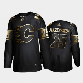 Calgary Flames Jacob Markstrom #25 Authentic Player Golden Edition Black Jersey