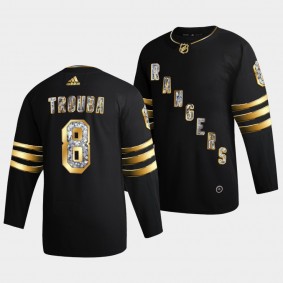 New York Rangers Jacob Trouba 2022 Stanley Cup Playoffs #8 Black Jersey Diamond Edition