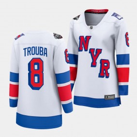 New York Rangers Jacob Trouba 2024 NHL Stadium Series Breakaway Player Women White Jersey