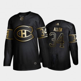 Montreal Canadiens Jake Allen #34 Golden Limited Edition Authentic Black Jersey