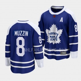 Toronto Maple Leafs Jake Muzzin Special Edition 2.0 2022 Blue Breakaway Retro Jersey Men's
