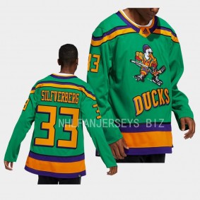 Mighty Ducks Jakob Silfverberg Anaheim Ducks Green #33 Authentic Jersey
