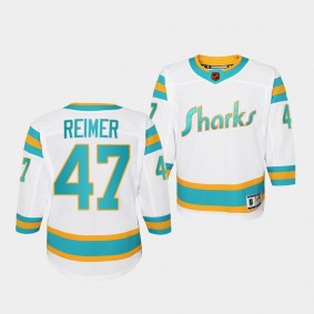 James Reimer San Jose Sharks Youth Jersey 2022 Special Edition 2.0 White Replica Jersey