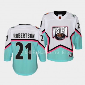 Dallas Stars #21 Jason Robertson 2023 NHL All-Star Western Conference Premier White Youth Jersey