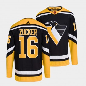 Jason Zucker Pittsburgh Penguins 2022 Reverse Retro 2.0 Black #16 Authentic Primegreen Jersey Men's