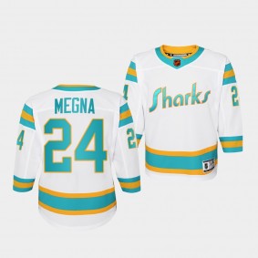 Jaycob Megna San Jose Sharks Youth Jersey 2022 Special Edition 2.0 White Replica Jersey