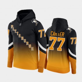 Jeff Carter Pittsburgh Penguins Alternate 2021-22 Black Gold Gradient Hoodie #77