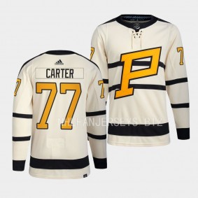 2023 Winter Classic Jeff Carter Pittsburgh Penguins Cream #77 Primegreen Jersey