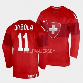 Switzerland 2023 IIHF World Junior Championship Jeremy Jabola #11 Red Jersey