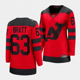 Jesper Bratt New Jersey Devils 2024 NHL Stadium Series Women Breakaway Player 63 Jersey