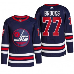 Winnipeg Jets 2022 Alternate Jersey Adam Brooks Navy #77 Primegreen Authentic Pro Uniform