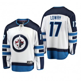 Men's Winnipeg Jets Adam Lowry #17 Away White Breakaway Player Cheap Jersey
