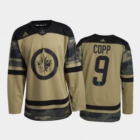 Andrew Copp Winnipeg Jets Canadian Armed Force Jersey Camo #9 2021 CAF Night