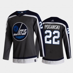 Winnipeg Jets Austin Poganski #22 2021 Reverse Retro Gray Special Edition Jersey